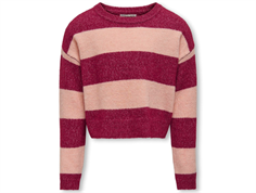 Kids ONLY granita/silver pink striped knit sweater